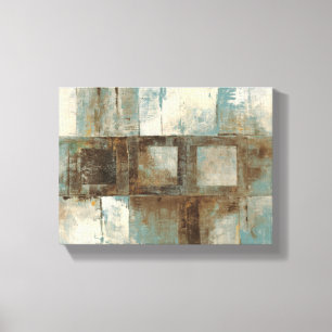 An Abstract in Blue and Brown Canvas Print