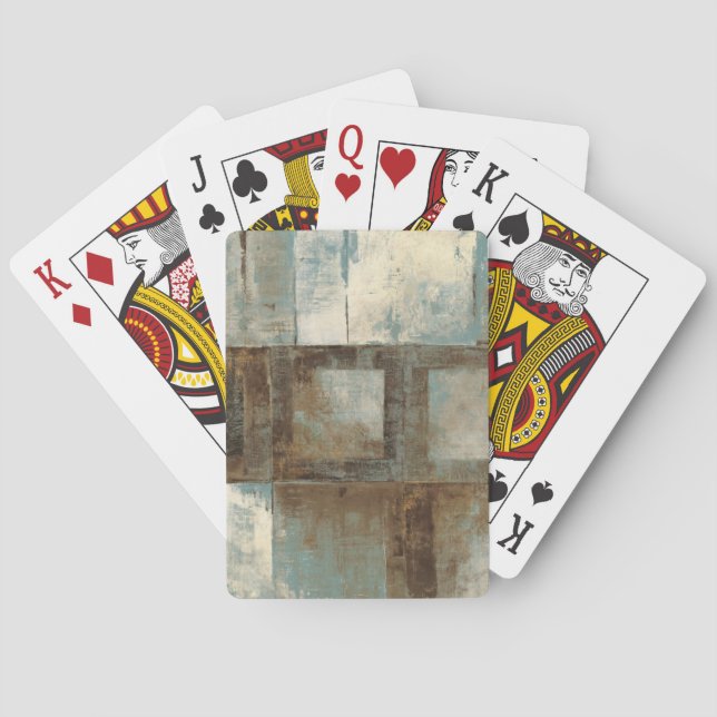 An Abstract in Blue and Brown Playing Cards (Back)