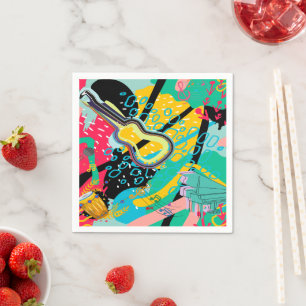 An Abstract Musical Blend Napkin