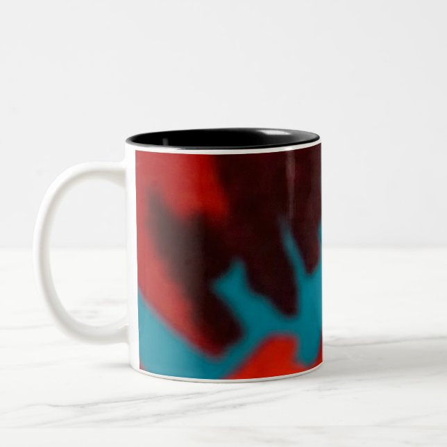  An abstract piece of fabric Two-Tone Coffee Mug (Left)