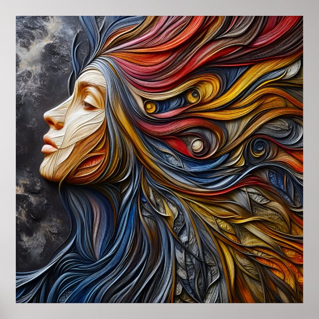 An Abstract Portrait Of The Woman With Arrogance Poster (Front)