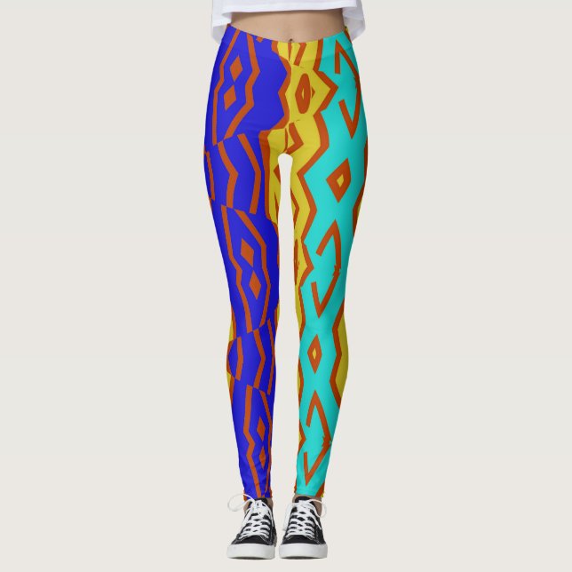 An abstract "Ratti_Creative_Arts" Leggings  (Front)