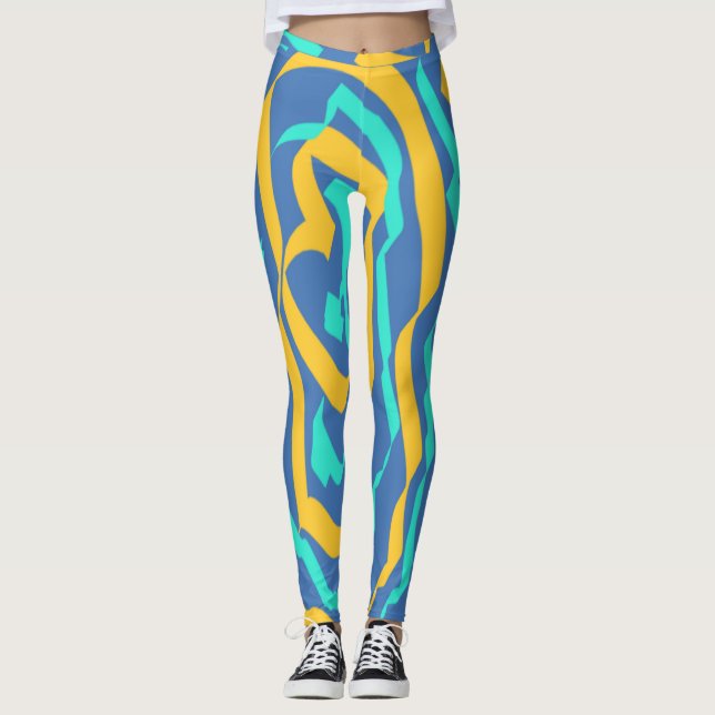 An abstract "Ratti_Creative_Arts" Leggings  (Front)