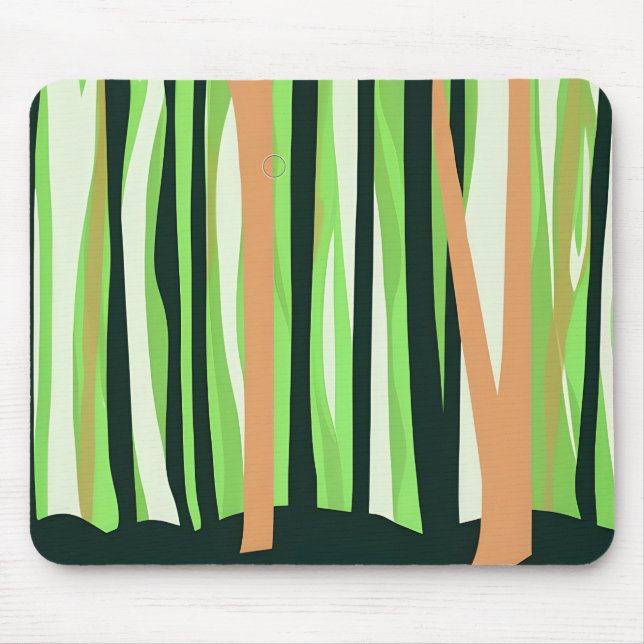 an abstract, stylised image of a forest mouse mat (Front)
