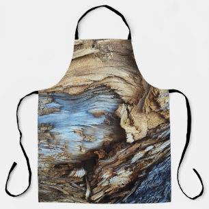 An abstract texture in light brown and blue tree b apron