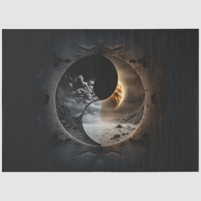 An Abstract Ying Yang Series Design 2 Tissue Paper (Front)