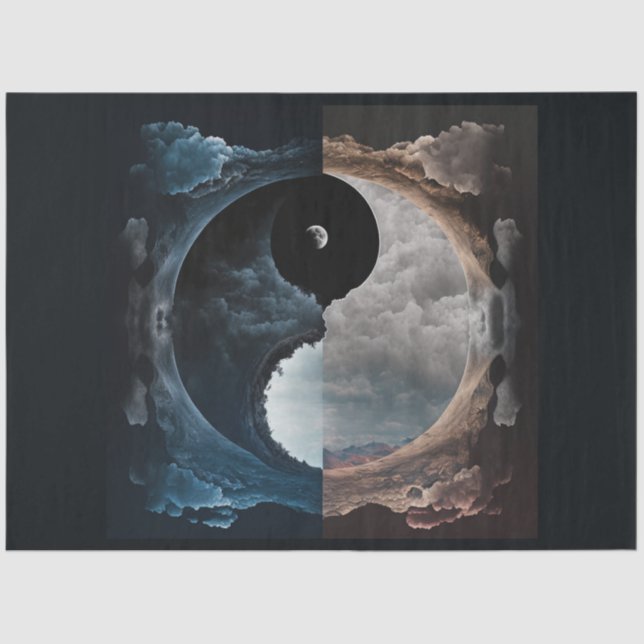 An Abstract Ying Yang Series Design 9 Tissue Paper (Front)