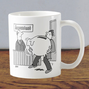 An Accountant Using an Abacus at Work Coffee Mug