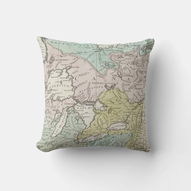 An Accurate Map of Canada, 1761 Cushion (Front)
