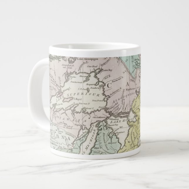 An Accurate Map of Canada, 1761 Large Coffee Mug (Front Left)