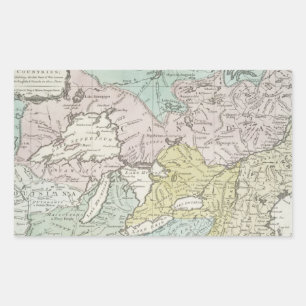 An Accurate Map of Canada, 1761 Rectangular Sticker