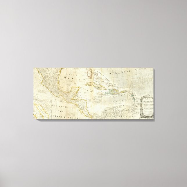 An Accurate Map Of North America Southern section Canvas Print (Front)
