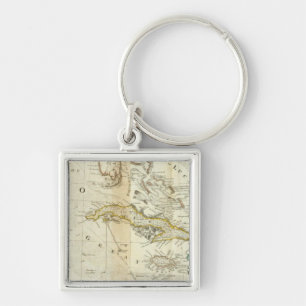 An Accurate Map Of North America Southern section Key Ring