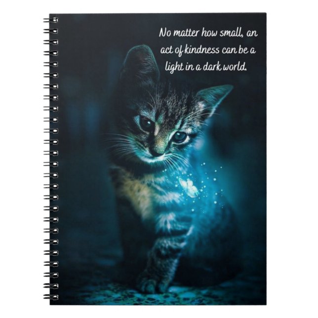 An act of kindness kitten design notebook. notebook (Front)