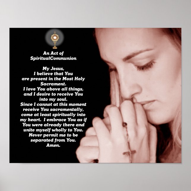 An Act of Spiritual Communion Poster (Front)