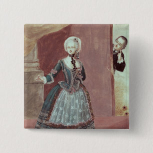 An Actress in the Role of Rosine 15 Cm Square Badge