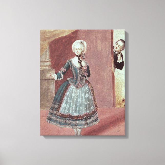 An Actress in the Role of Rosine Canvas Print (Front)