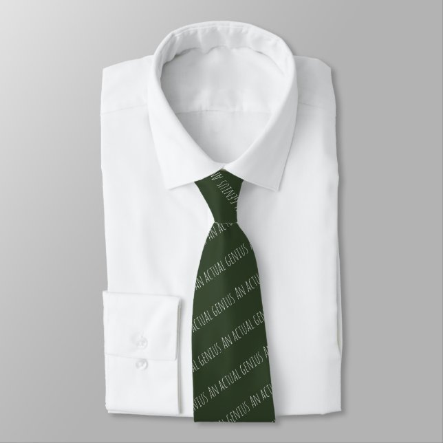 'An Actual Genius' Hidden Message in Stripe Effect Tie (Tied)