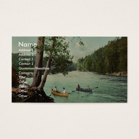 An Adirondack mountain stream classic Photochrom Business Card