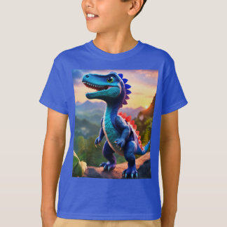 An adorable and baby dinosaur design t-shirt