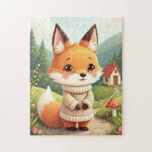 An adorable and cute fox character  jigsaw puzzle