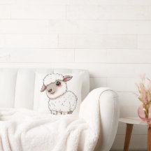 An Adorable Cartoon-Style Sheep