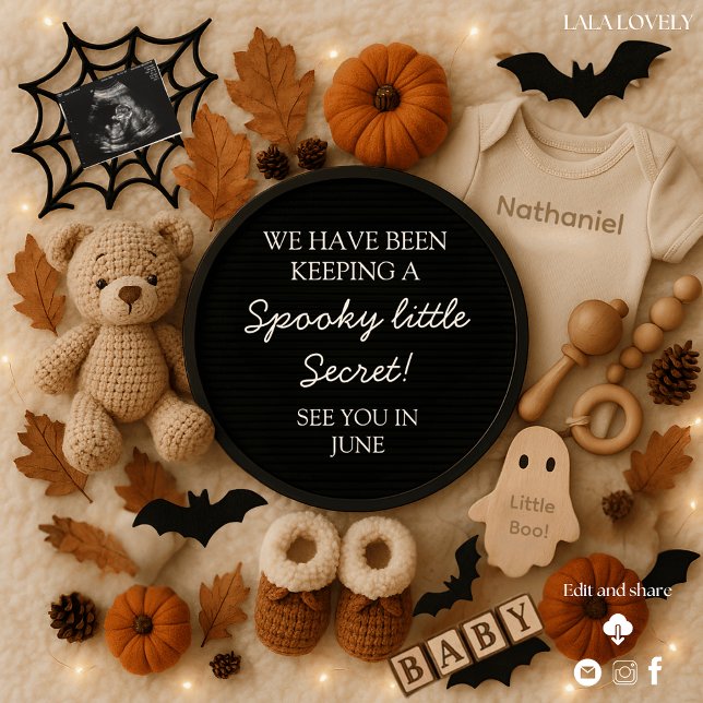 An adorable cosy fall pregnancy announcement  (Creator Uploaded)