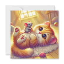 An adorable Kitten and Mouse Print Design