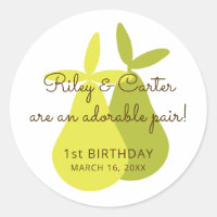 An Adorable Pair Twins Birthday Pear Theme