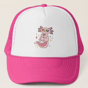 An adorable Pride Axolotl Trucker Hat