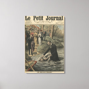 An Adventist baptism in La Marne Canvas Print