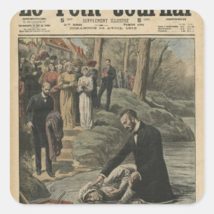 An Adventist baptism in La Marne Square Sticker