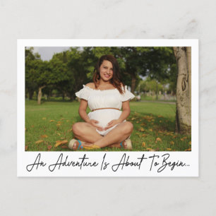 An Adventure Is About To Begin Photo Pregnancy Announcement Postcard