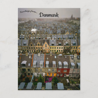 An Aerial View of Copenhagen Denmark Postcard