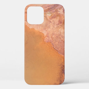 AN AERIAL VIEW OF THE VIBRANT AND COLORFUL WATERS iPhone 12 CASE
