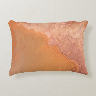 AN AERIAL VIEW OF THE VIBRANT AND COLORFUL WATERS DECORATIVE CUSHION