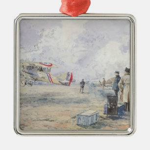 An Aeroplane Taking Off, 1913 Metal Tree Decoration