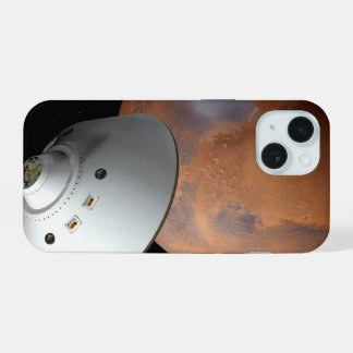 An Aeroshell-Encased Spacecraft Approaching Mars. iPhone 15 Case