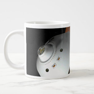 An Aeroshell-Encased Spacecraft Approaching Mars. Large Coffee Mug