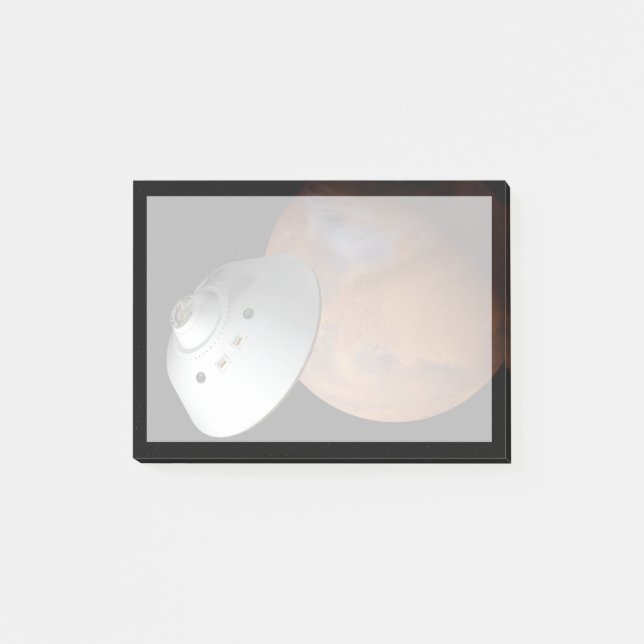 An Aeroshell-Encased Spacecraft Approaching Mars. Post-it Notes (Front)