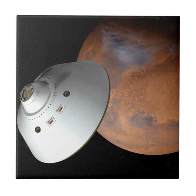 An Aeroshell-Encased Spacecraft Approaching Mars. Tile (Front)