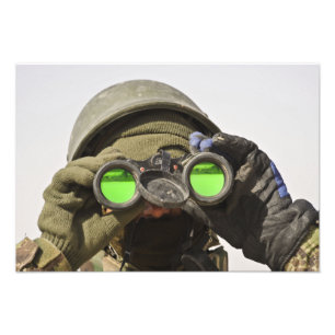 An Afghan soldier scans the horizon Photo Print