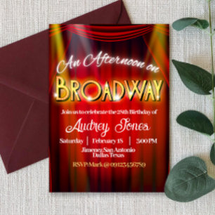 An Afternoon on Broadway Invitation