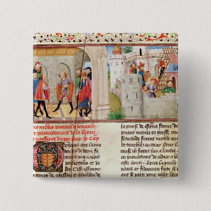 An Agreement and the Building of a Castle 15 Cm Square Badge