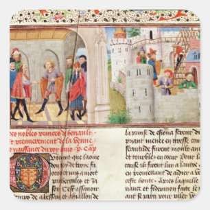 An Agreement and the Building of a Castle Square Sticker