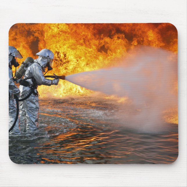 An aircraft rescue firefighting team mouse mat (Front)