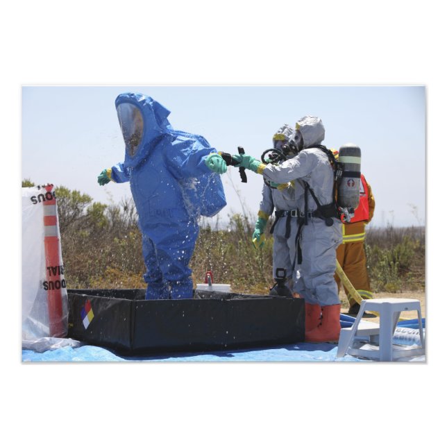 An airman stands in a tub photo print (Front)