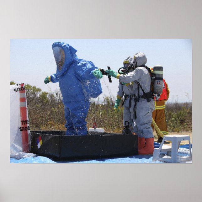 An airman stands in a tub poster (Front)