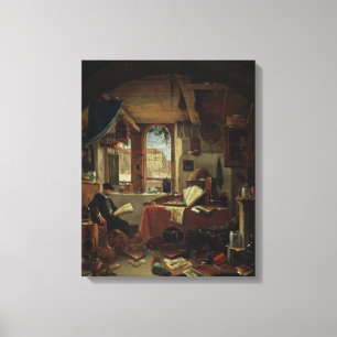 An Alchemist in his Laboratory Canvas Print