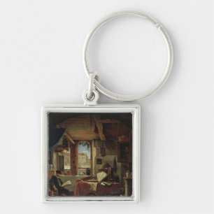 An Alchemist in his Laboratory Key Ring
